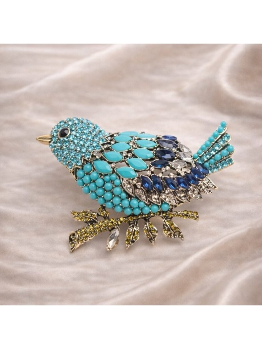 Blue Bird Elegant Turquoise Brooch